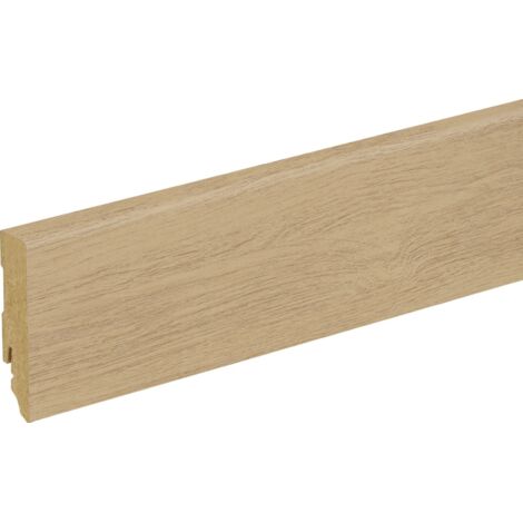 Neuhofer Fußleiste 240 cm 70 x 19 mm Eiche Burlington Sockelleisten