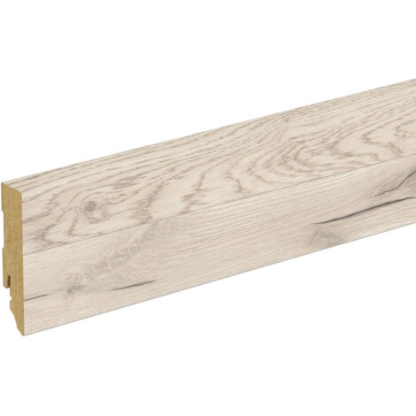 Neuhofer Fußleiste 240 cm 70 x 19 mm Eiche hell Sockelleiste