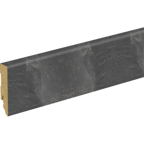 Neuhofer Fußleiste 240 cm 70 x 19 mm Ölschiefer Sockelleiste