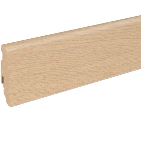 Neuhofer Fußleiste 240 cm x 58 x 19 mm eiche Sockelleisten & Fußleisten