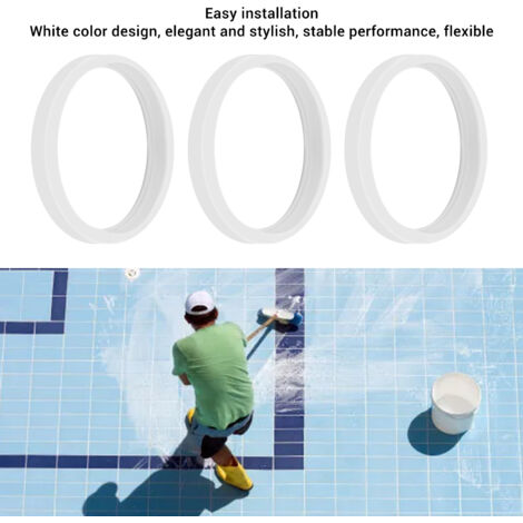 Neumático para robot limpiafondos - Paquete de 3 - Goma resistente - Compatible con C 10 - Blanco