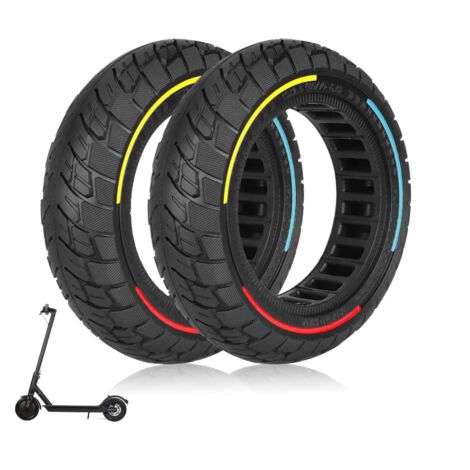 Neumático sólido de 10 x 2,5 para patinete eléctrico, ruedas 60/70-6,5 para Ninebot Max G30 G30P G30LP, repuesto de 10 pulgadas, antideslizante y antipinchazos, delantero/trasero (2 unidades)