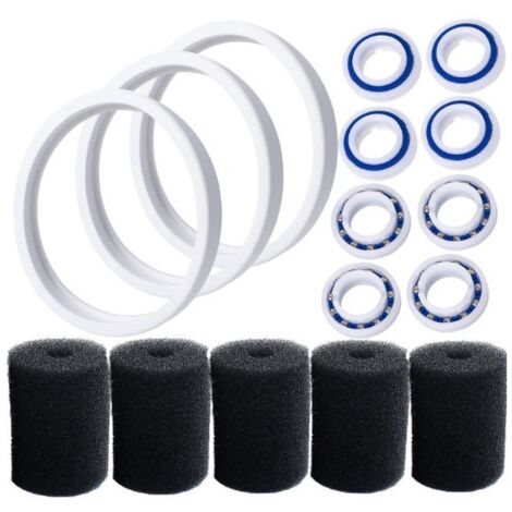 Neumáticos de repuesto C10 ajustables compatibles con el limpiador robótico de piscinas Polaris 180 280 360 380 con rodamientos de bolas C60 y fregadora barredora 9-100-3105