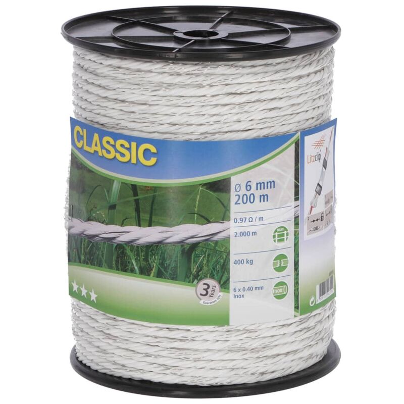 

Cuerda de valla eléctrica Classic blanco 200 m - Blanco - Neutral