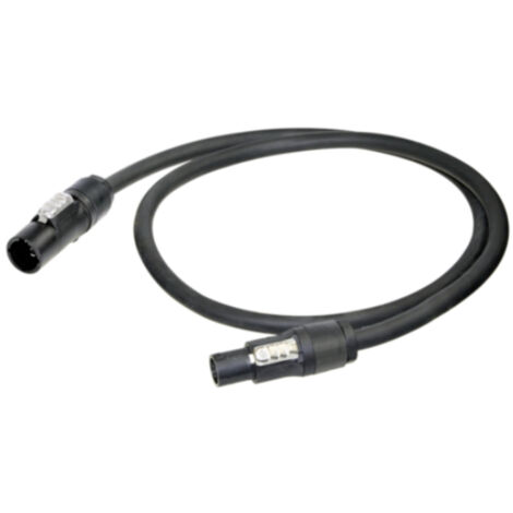 Neutrik 1027565 Strom Anschlusskabel  Schwarz 2 m