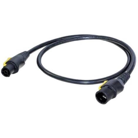 Neutrik Alimentazione Cavo [1x Presa PowerCon - 1x Spina PowerCon] 1.50 m Nero, Giallo