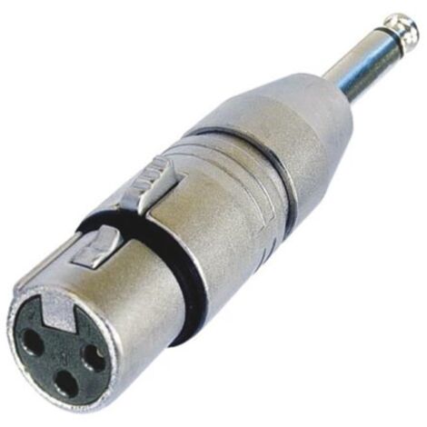 Neutrik Audio Adapter XLR Buchse zu 6 35 mm Mono Klinkenstecker vorverdrahtet für Studio Bühne Mikrofon Instrumentenkabel robuste Metallgehäuse langlebig zuverlässige Verbindung