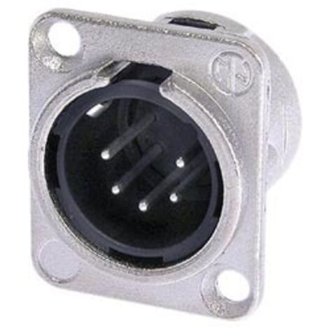 Neutrik - Base Xlr, Maschio a 5 punti, Argento, Nichel, Tipo D