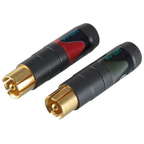 Neutrik - cinch coppia placcatura in oro autentico pin massiccio per cavo da 3 - 73 mm