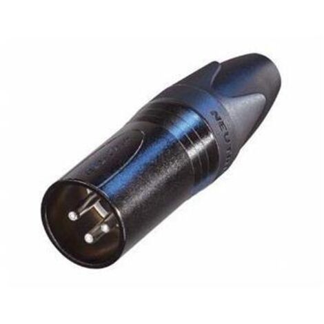 Neutrik - Connettore Xlr, 3 Punti Maschio, Argento, Nero