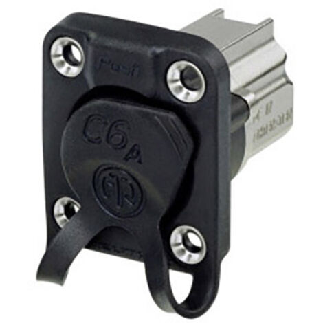 Neutrik Durchgangs-Einbaubuchse NE8FDX-P6-W Buchse, Einbau Polzahl Sensoren 8P8C Schwarz 1 St.