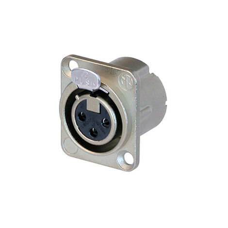 NEUTRIK - EMBASE XLR 3 POINTS FEMELLE ARGENTE NICKEL TYPE D