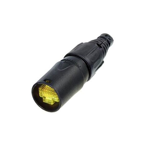 Neutrik - ethercon - color negro - cuerpo del conector aéreo para cable con lengüeta de retención y cubierta de protección