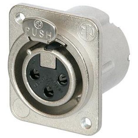 Neutrik NC3FD-LX-M3 Connettore XLR Presa a pannello contatti dritti Numero Poli (num): 3 Argento 1 pz.