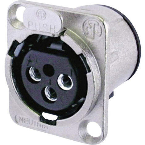 Neutrik NC3FD-V XLR-Steckverbinder Flanschbuchse, Kontakte gerade Polzahl: 3 Silber 1 St.