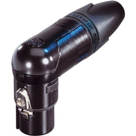 Neutrik NC3FRX-B Connettore XLR Presa angolata Numero Poli (num): 3 Nero 1 pz.