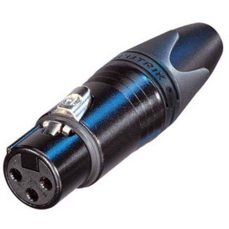 Neutrik NC3FXX-B Connettore XLR Presa dritta Numero Poli (num): 3 Nero 1 pz.