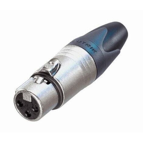 Neutrik NC3FXX Connettore XLR Presa dritta Numero Poli (num): 3 Argento 1 pz.