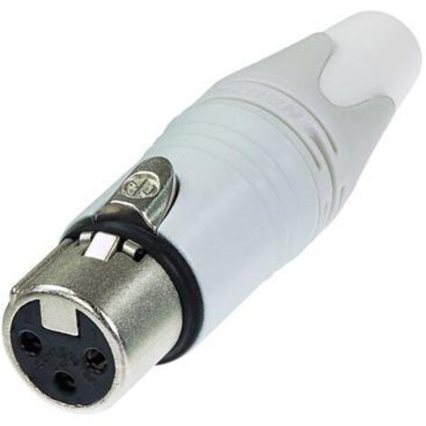 Neutrik NC3FXX-WT Connettore XLR Presa dritta Poli: 3 Bianco 1 pz.