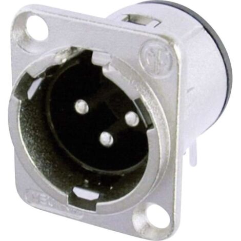 Neutrik NC3MD-H Connettore XLR Spina a pannello contatti angolati Numero Poli (num): 3 Argento 1 pz.
