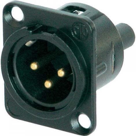 Neutrik NC3MD-S-B-1 Connettore XLR Spina a pannello contatti diritti Numero Poli (num): 3 Nero 1 pz.