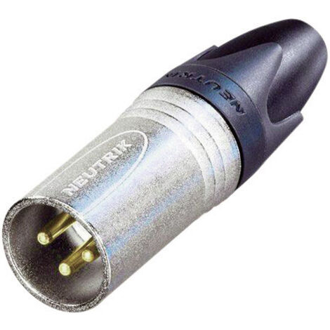 Neutrik NC3MXX-EMC XLR-Steckverbinder Stecker, gerade Polzahl: 3  Silber 1 St.