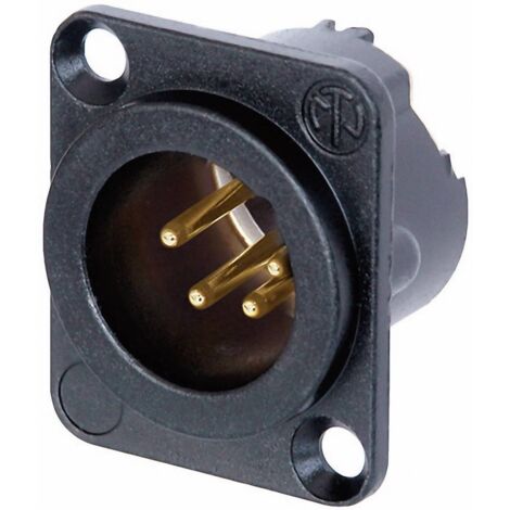 Neutrik NC4MD-LX-B Connettore XLR Spina a pannello contatti diritti Numero Poli (num): 4 Nero 1 pz.