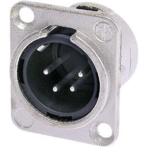 Neutrik NC4MDL1 Connettore XLR Spina a pannello contatti diritti Numero Poli (num): 4 Argento 1 pz.