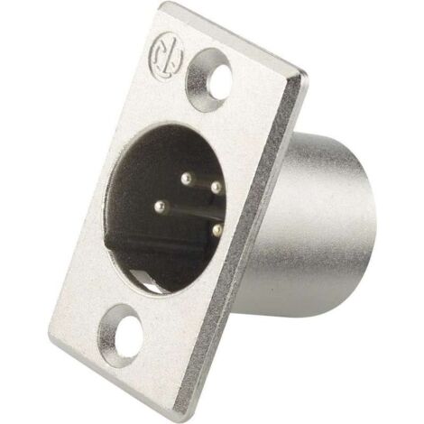 Neutrik NC4MP Connettore XLR Spina a pannello contatti diritti Numero Poli (num): 4 Argento 1 pz.