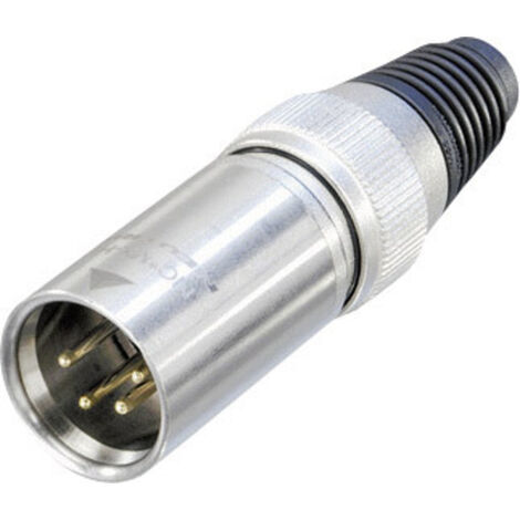 Neutrik NC4MXHD XLR-Steckverbinder Stecker, gerade Polzahl: 4  Silber 1 St.