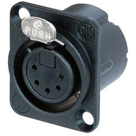 Neutrik NC5FD-LX-B Connettore XLR Presa a pannello contatti dritti Numero Poli (num): 5 Nero 1 pz.