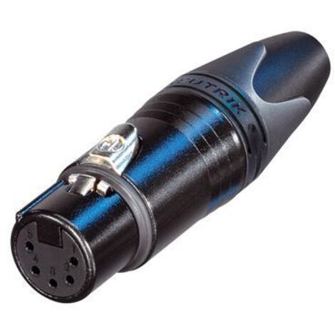 Neutrik NC5FXX-B Connettore XLR Presa dritta Numero Poli (num): 5 Nero 1 pz.