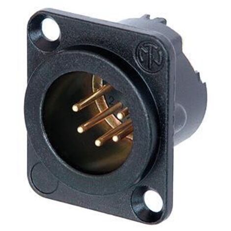 Neutrik NC5MD-LX-B Connettore XLR Spina a pannello contatti diritti Numero Poli (num): 5 Nero 1 pz.