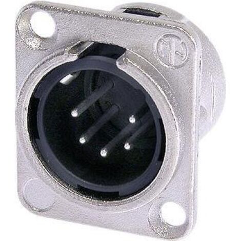Neutrik NC5MDL1 Connettore XLR Spina a pannello contatti diritti Numero Poli (num): 5 Argento 1 pz.