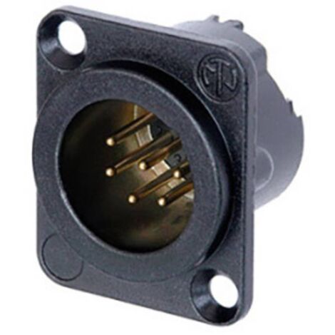 Neutrik NC6MD-LX-B-CON Connettore XLR Spina a pannello contatti diritti Numero Poli (num): 6 Nero 1 pz.