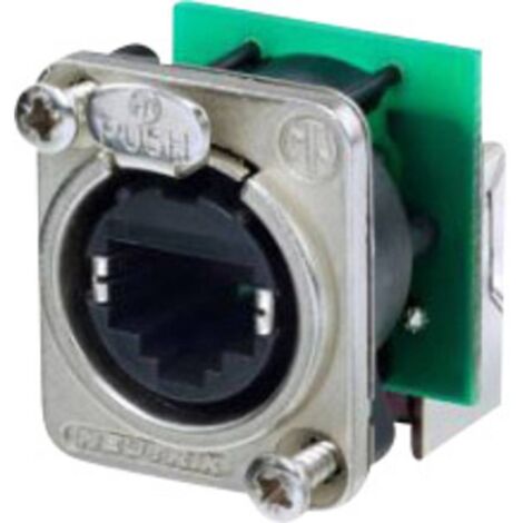 Neutrik NE8FDP-R Connettore per dati RJ45 etherCON Serie D NE8FDP-R Presa angolata Poli: 8P8C Nickel 1 pz.