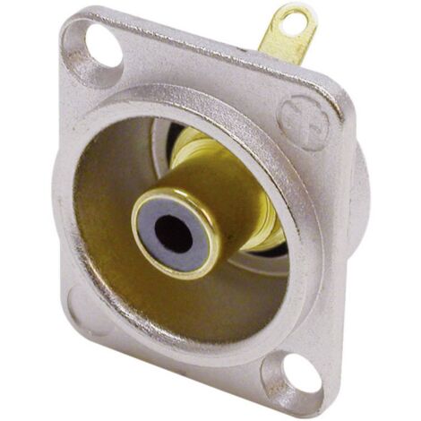Neutrik NF2D0 Connettore RCA Presa a pannello contatti dritti Numero Poli (num): 2 Argento, Nero 1 pz.