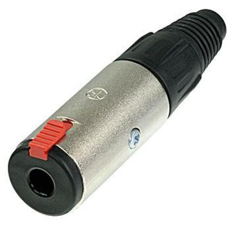 Neutrik NJ3FC6 Jack 6.35 mm Presa dritta Numero Poli (num): 3 Stereo Argento 1 pz.