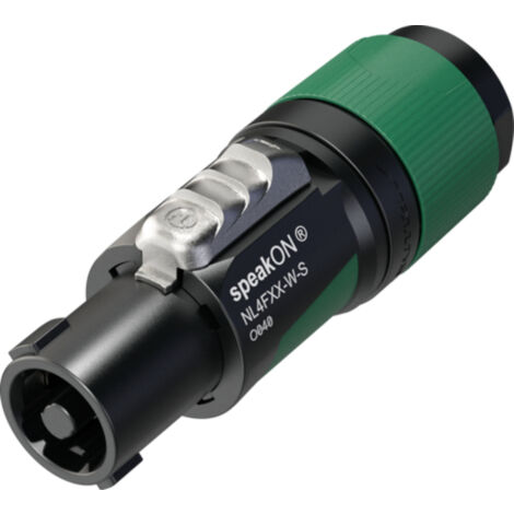 Neutrik NL4FXX-W-S Lautsprecher-Steckverbinder Stecker, gerade Polzahl: 4  Schwarz-Grün 1 St.