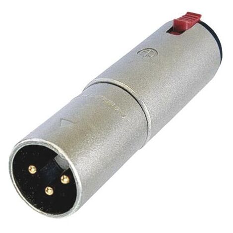 Neutrik NTR-NA3MJ - Adaptador para cable (XLR, 1/4", Macho/hembra, Plata, Latón, Polyamide, Zinc de acero, -20 - 65 °C)