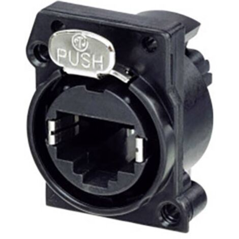 Neutrik Presa da pannello NE8FAH-C5-CON Presa orizzontale Numero di poli 8P8C Nero 1 pz.