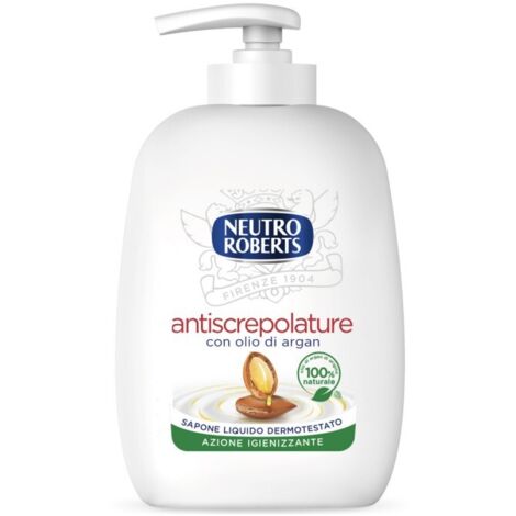 NEUTRO ROBERTS SAPONE LIQUIDO ANTI SCREPOLATURE CON OLIO DI ARGAN FORMATO 200 ML