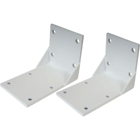 [NEUWERTIG] 2er-Set Deckenadapter für Kassetten-Markise HHG-438 H123, Deckenmontage Halterung Adapter weiß