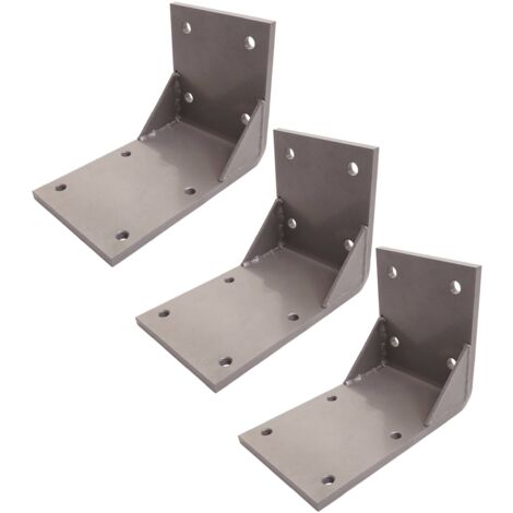 [NEUWERTIG] 3er-Set Deckenadapter für Kassetten-Markise HHG-297, Deckenmontage Halterung Adapter grau