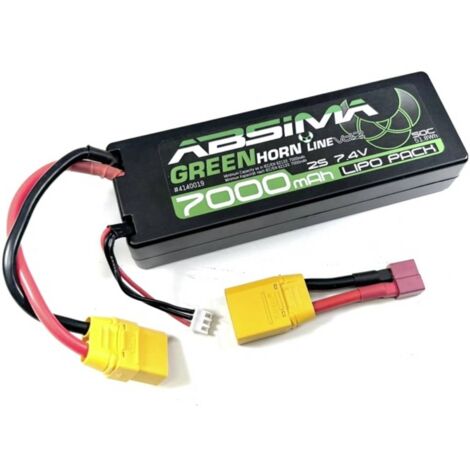 [NEUWERTIG] Absima Modellbau Akkupack Batterie Li Po 7.4 V 7000m Ah 2 Zellen 50 C Stick Xt90 B-Ware