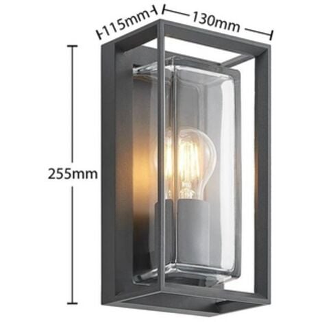 [NEUWERTIG] Arcchio Ismera Außenwandleuchte Mit Glas Außen Wandleuchte Lampe E27 Dunkelg620 B-Ware