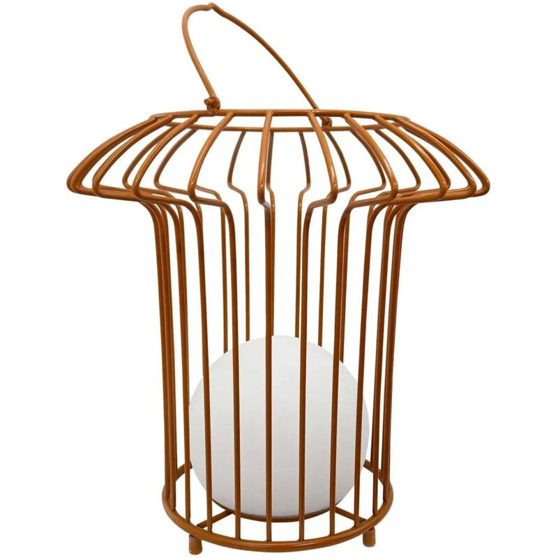 [NEUWERTIG] B-Ware Dyberg Larsen Tischlampe Akku Leuchte Led Basket Terracotta Metall