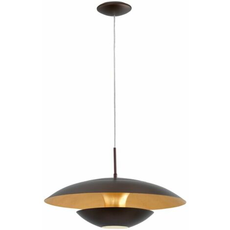 [NEUWERTIG] B-Ware Eglo Pendelleuchte Nuvano 48cm Deckenlampe Hängeleuchte Lampe 1 Flg Braun Gold