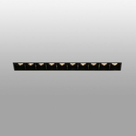 [NEUWERTIG] B-Ware Faro Barcelona Led Leuchte Einbauleuchte Schwarz Troop Trimless 10 Flammig Lampe