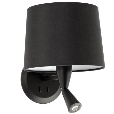 [NEUWERTIG] B-Ware Faro Barcelona Wandleuchte Conga Mit Led Leseleuchte Schwarz Lampe Leuchte Spot